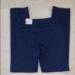 NWT Navy Mid Rise Stretch Slacks Dress Pants 0